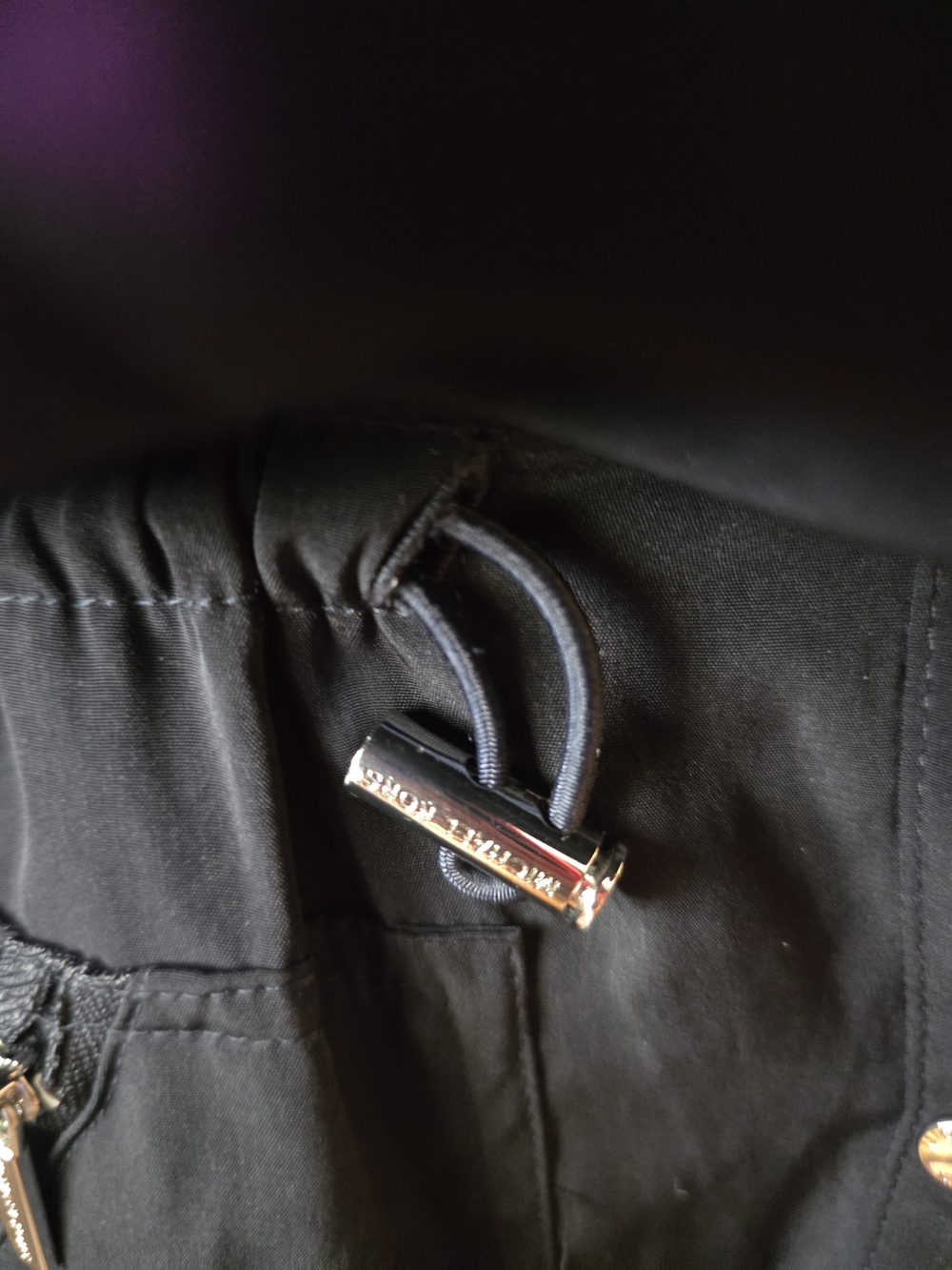 Michael Kors Black Utility Shirt Dress with Zip Pockets - Picture 3 of 4
